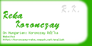 reka koronczay business card